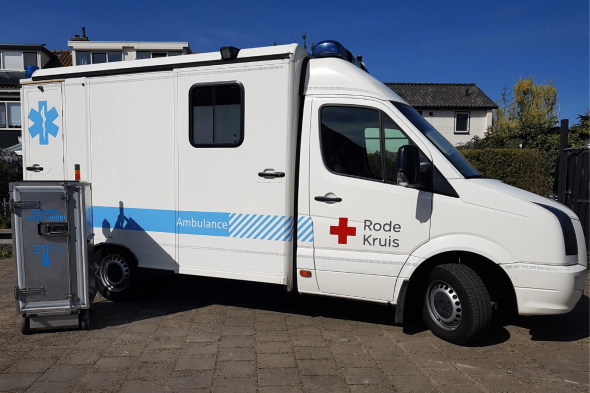 Het Rode Kruis kan met de schenking van de mobiele VebaBox haar logistieke processen optimaliseren